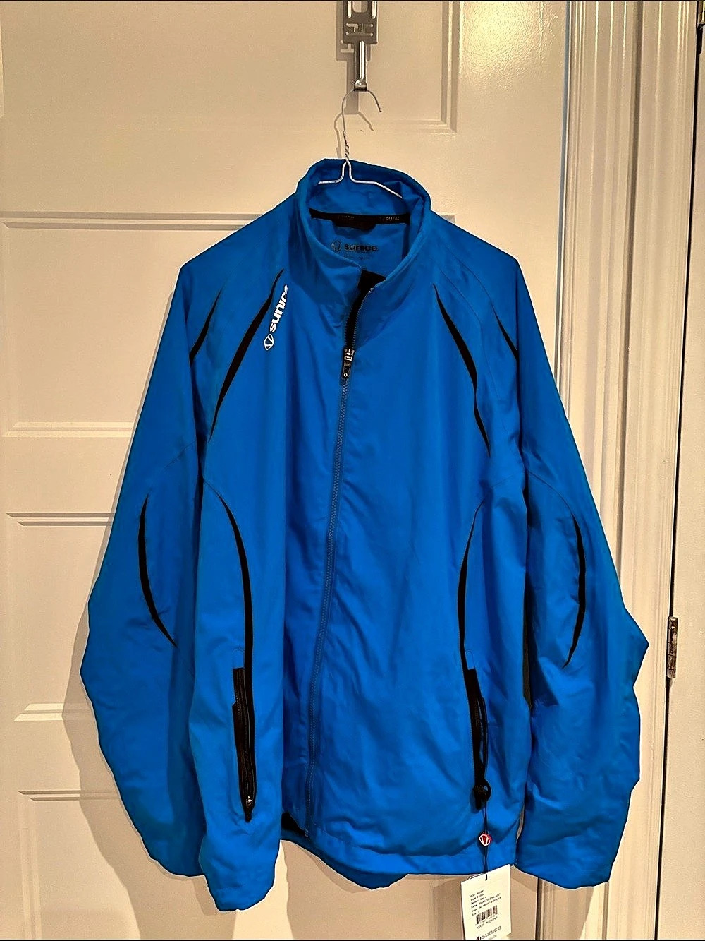 Sunice Zephal Rain Jacket Blue Large NWT